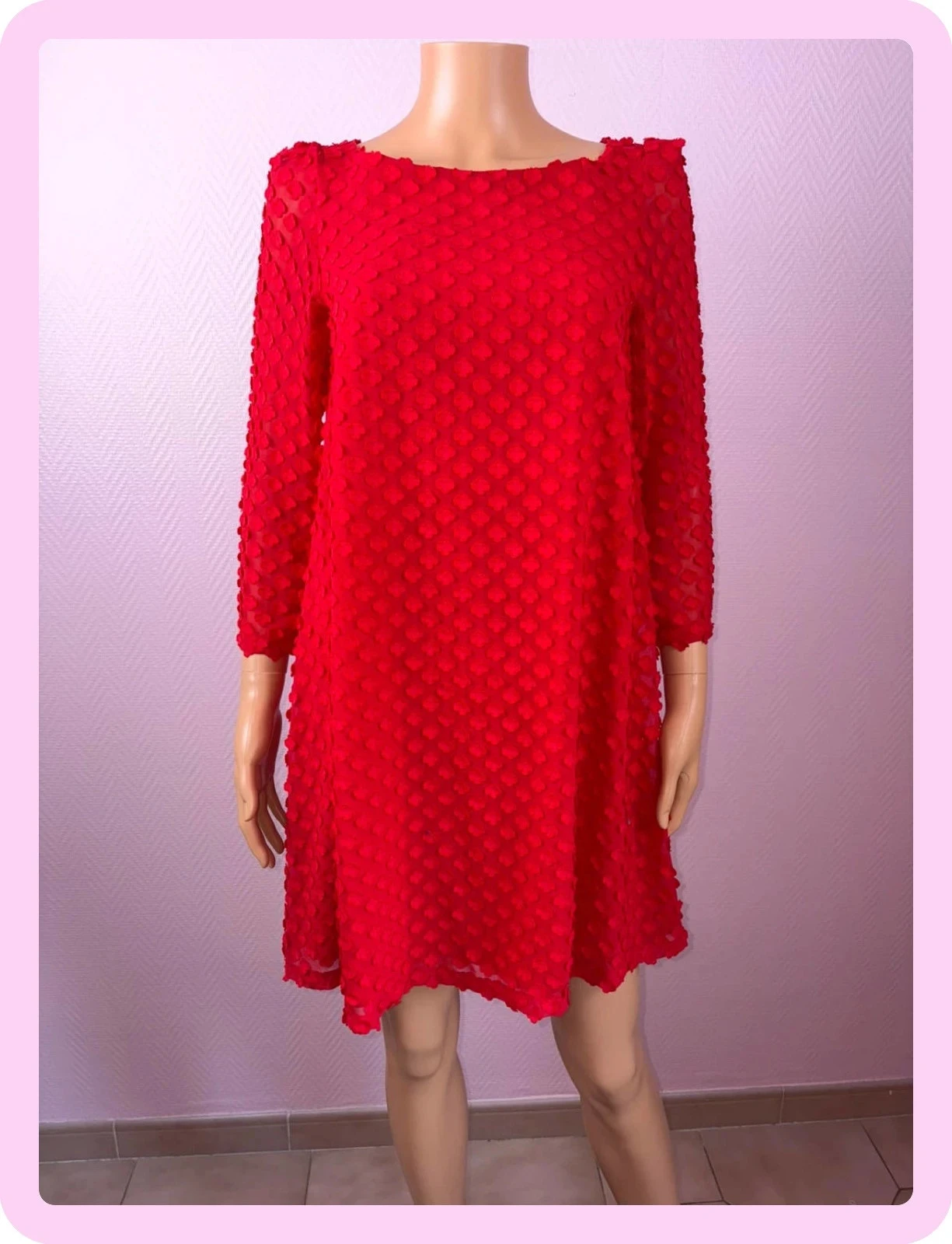 Vestido vermelho Claudie Pierlot, tamanho 36 – photo 2
